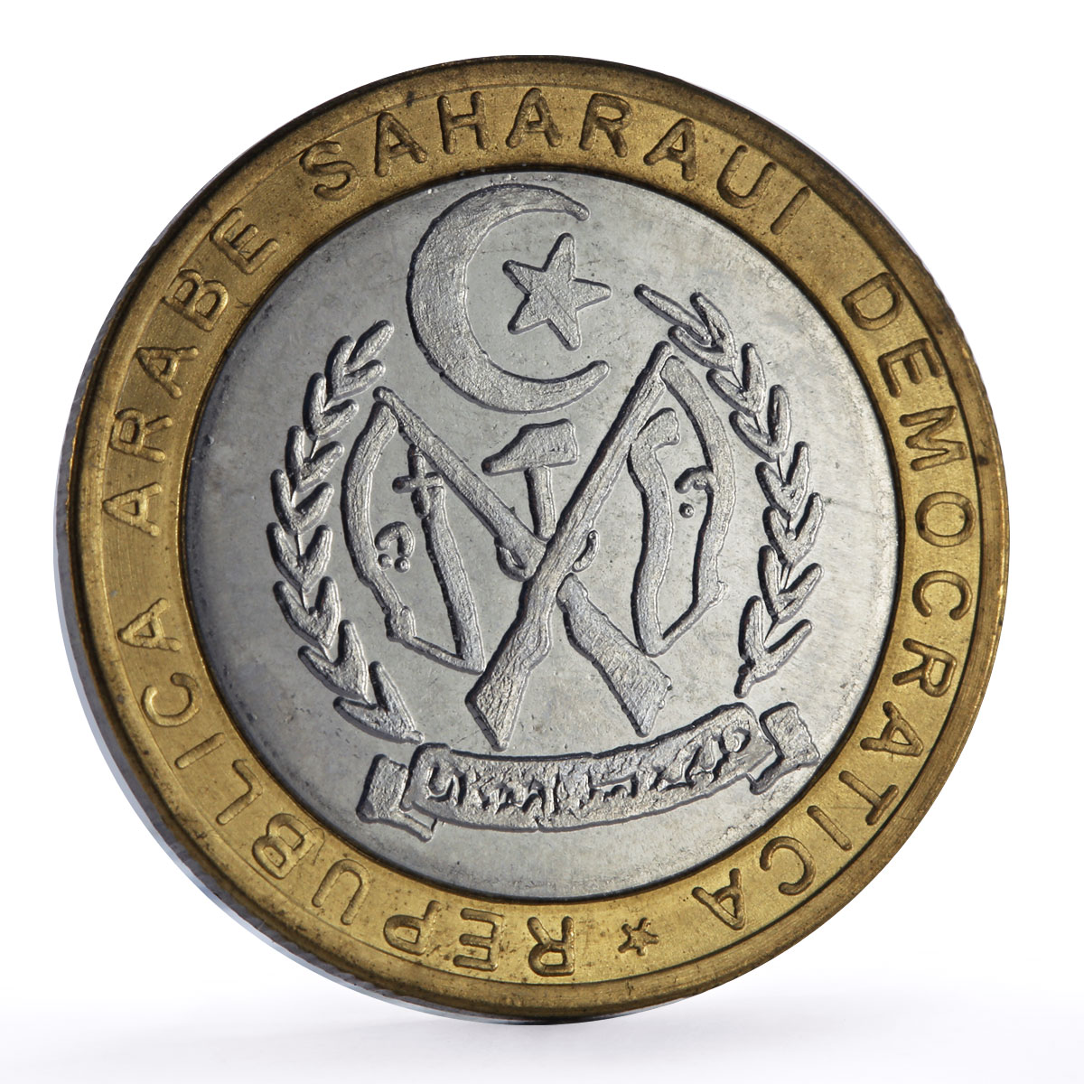 Saharawi 500 pesetas Independence Proclamation History Fantasy bimetal coin 2004