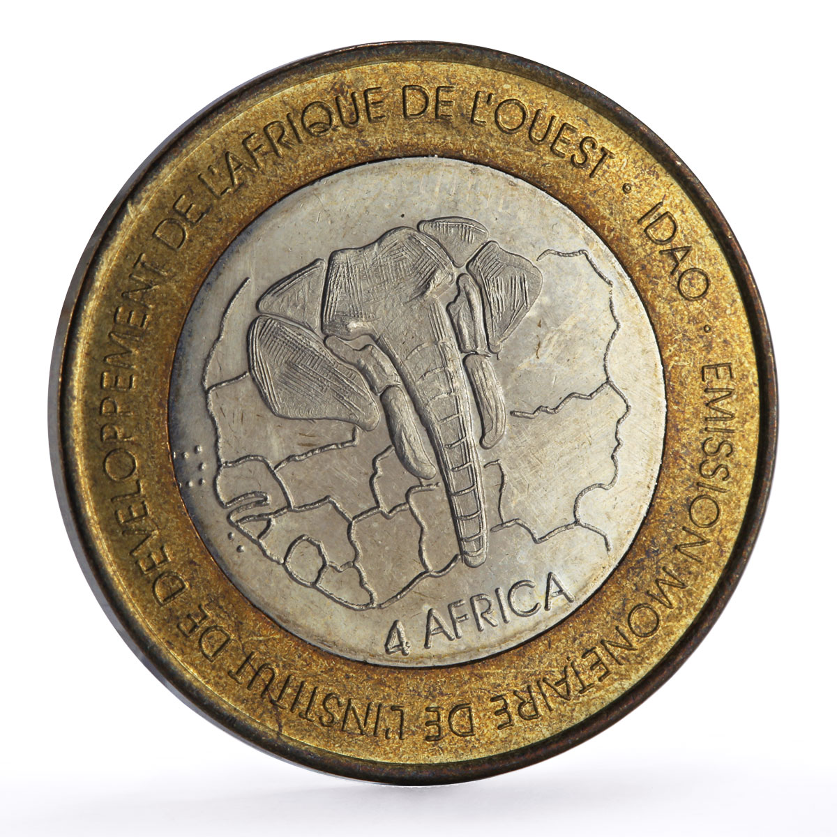 Senegal 6000 francs Woman Elephant Four Africa Fantasy X#12a bimetal coin 2006