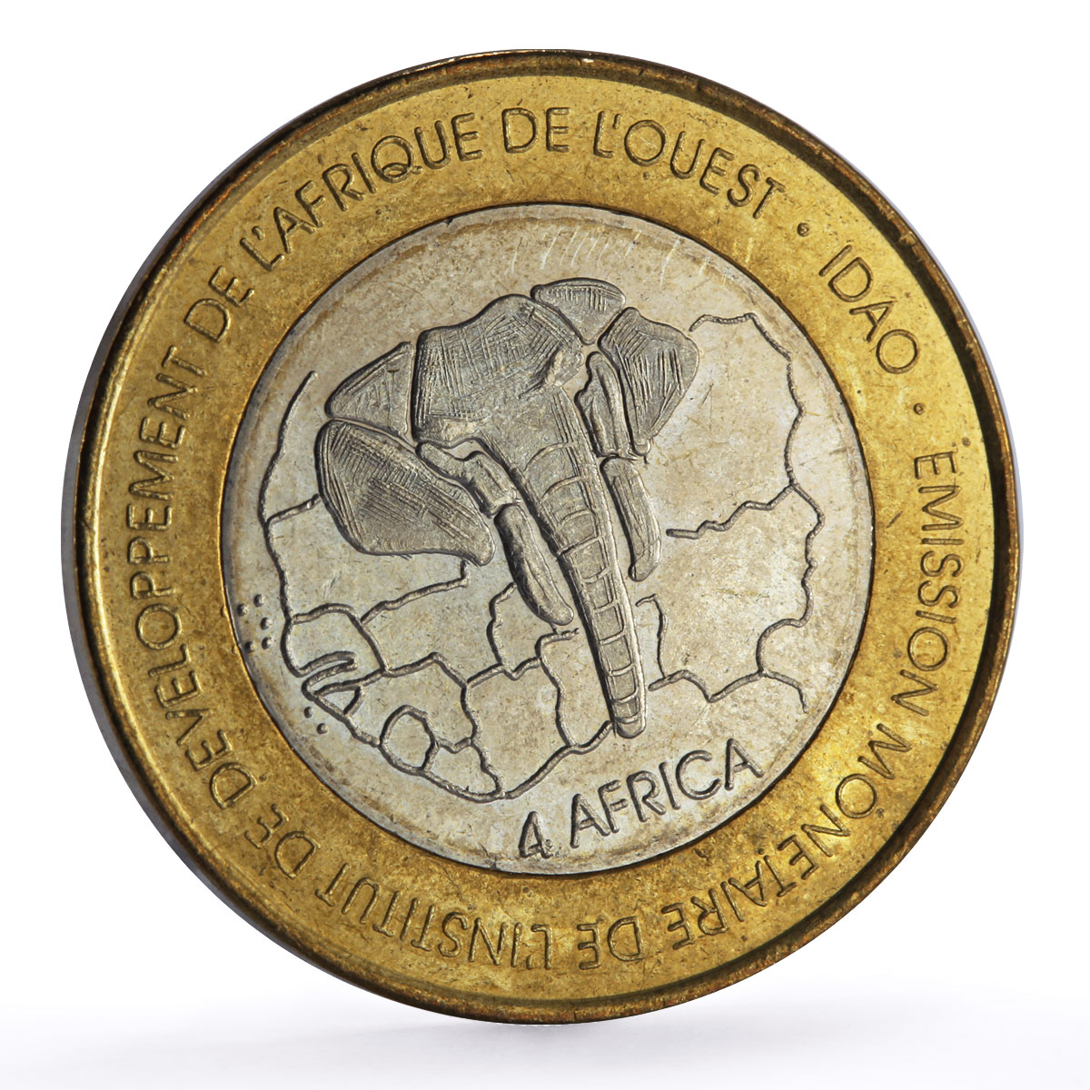 Togo 6000 francs Femme Guin Woman Elephant Four Africa Fantasy bimetal coin 2003