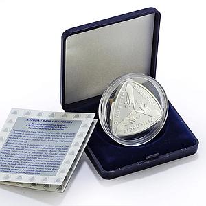 Slovakia 500 korun Third Millennium Universe Three Hands proof silver coin 2001