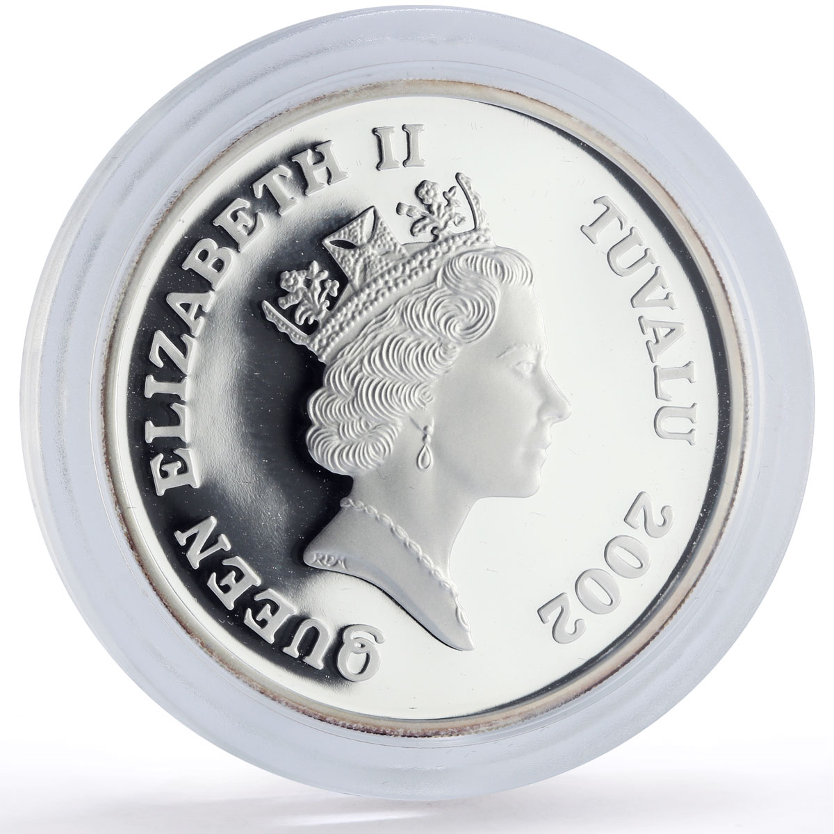Tuvalu 5 dollars Giganotosaurus Dinosaurs Fauna 2 oz proof silver coin 2002