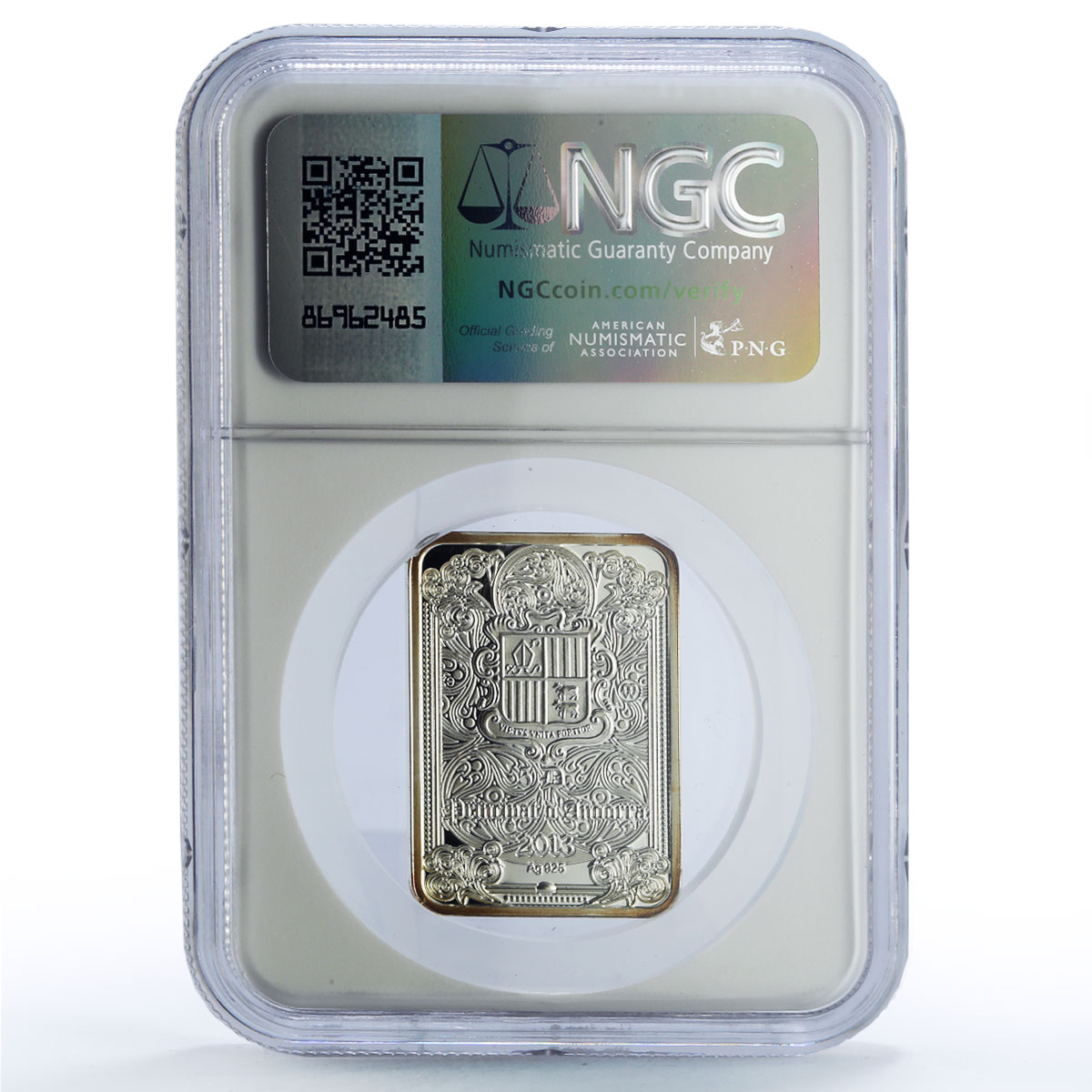 Andorra 5 diners Healing Blind Christ Wonders Art PF69 NGC silver coin 2013