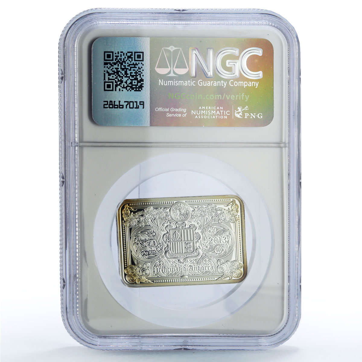 Andorra 5 diners Transfiguration Christ Wonders Art PF68 NGC silver coin 2013