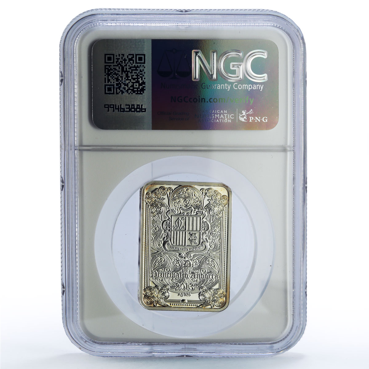Andorra 5 diners Resurrection Christ Wonders Art PF69 NGC silver coin 2013