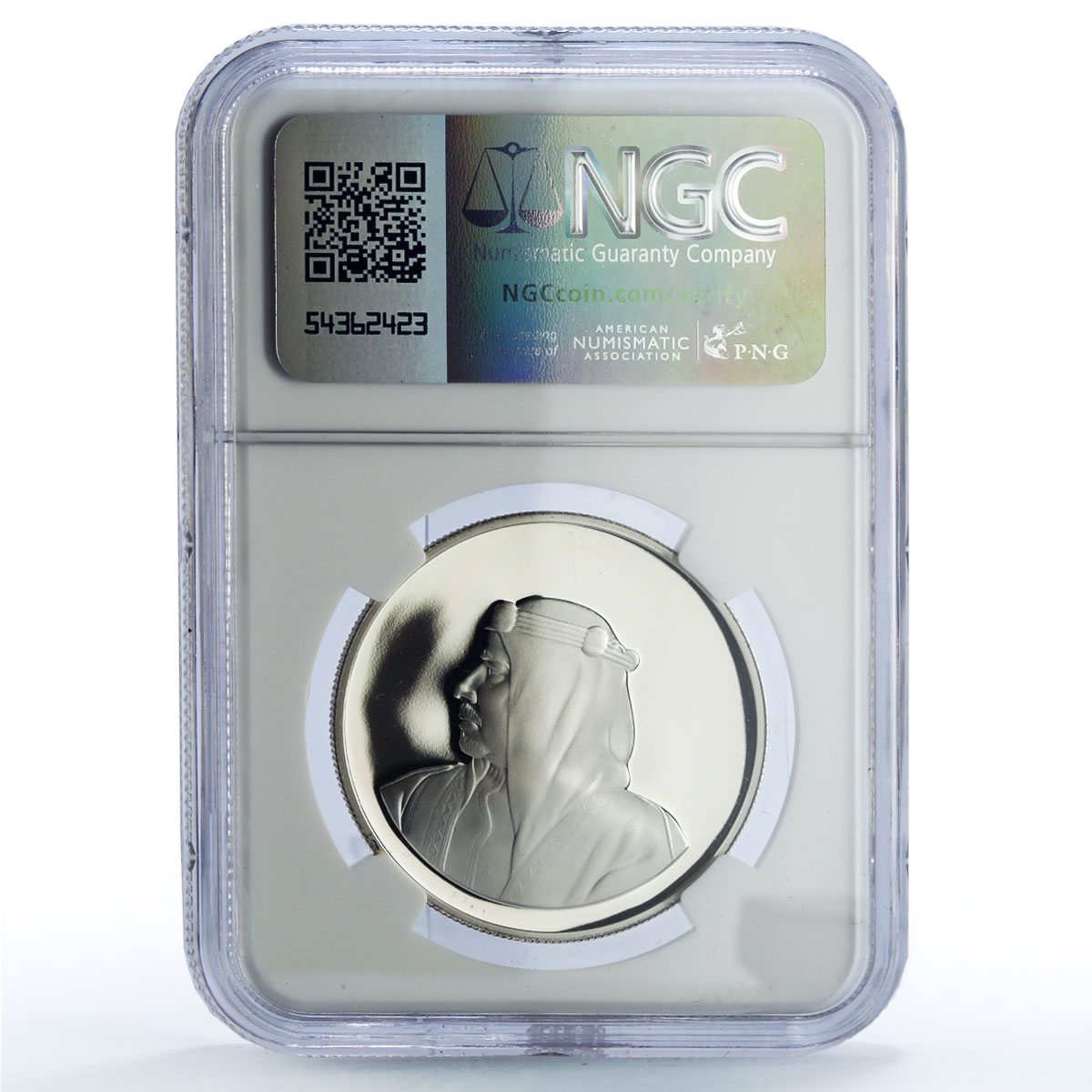 Bahrain 5 dinars Gazelle WWF Wildlife Fund Fauna PF70 NGC silver coin 1986
