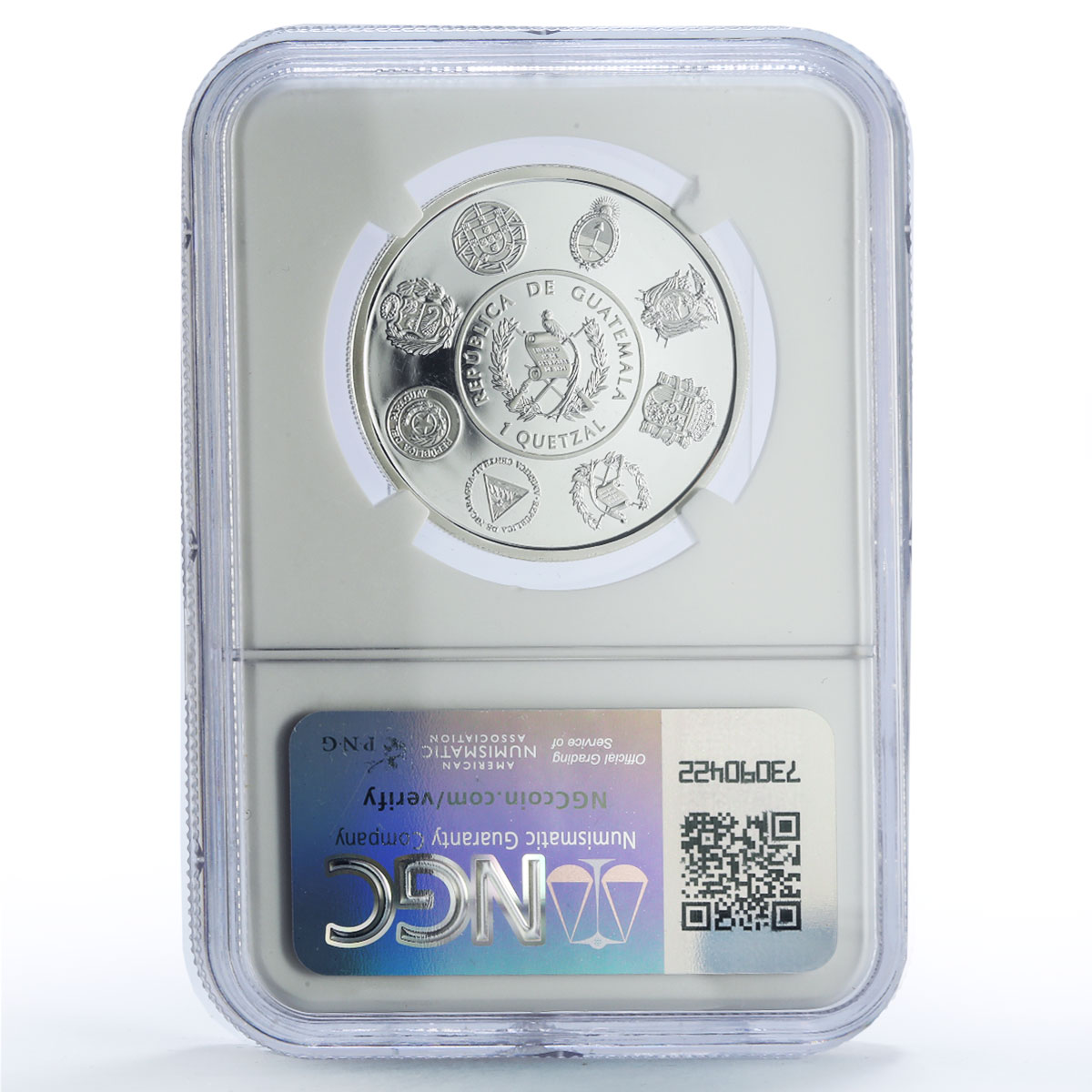 Guatemala 1 quetzal Antigua Capitals Ibero-American PF70 NGC silver coin 2024