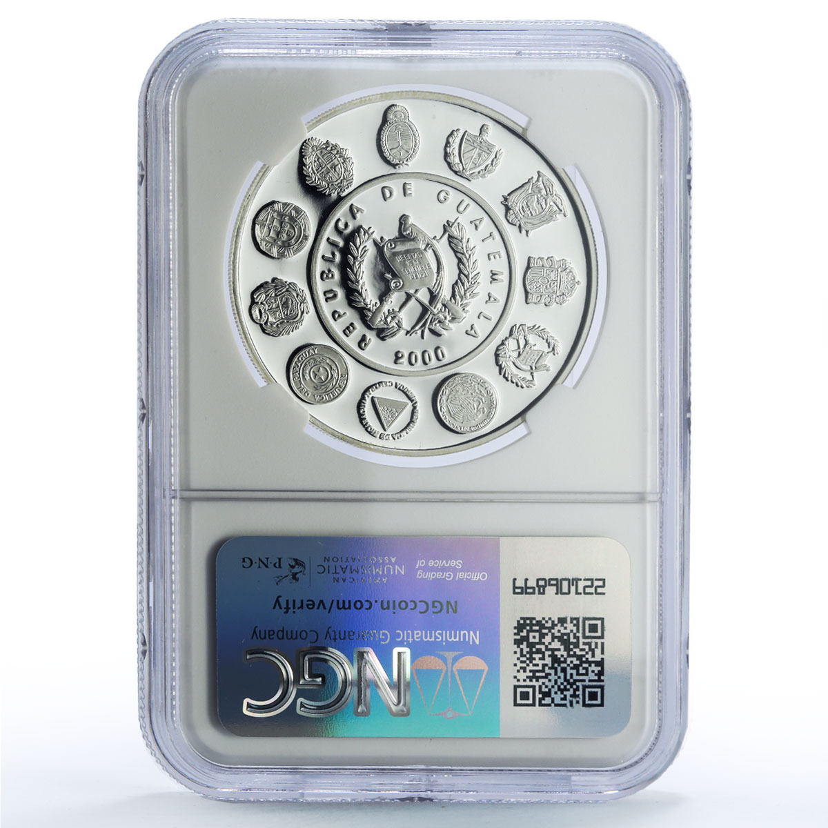 Guatemala 1 quetzal Caballo Man Horse Ibero-American PF69 NGC silver coin 2000