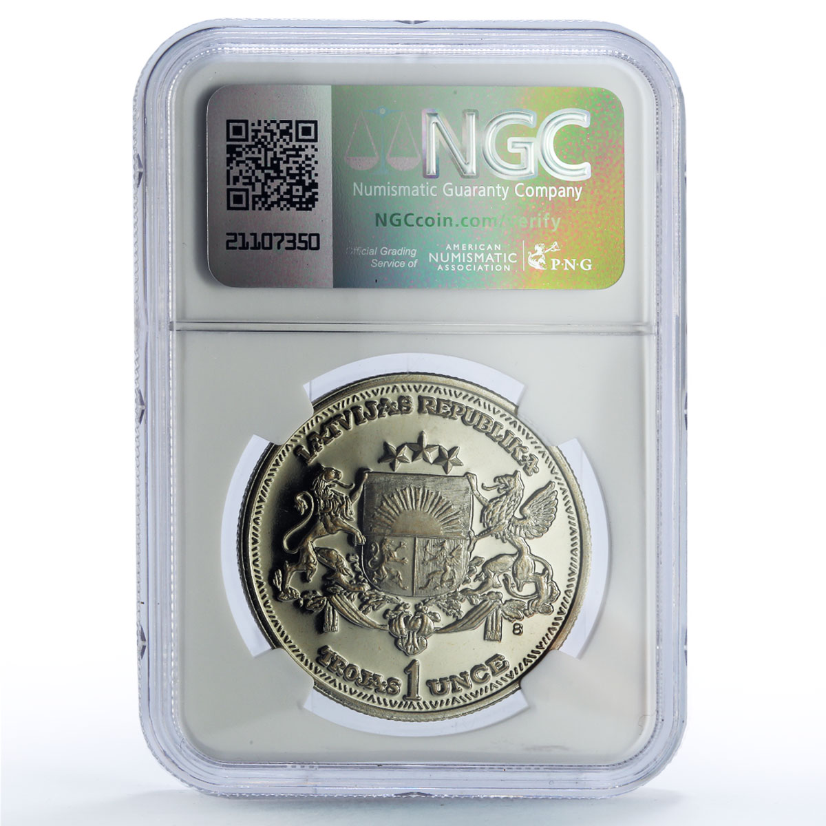 Latvia 1 ounce Independence History Politics PF68 NGC CuNi coin 1988
