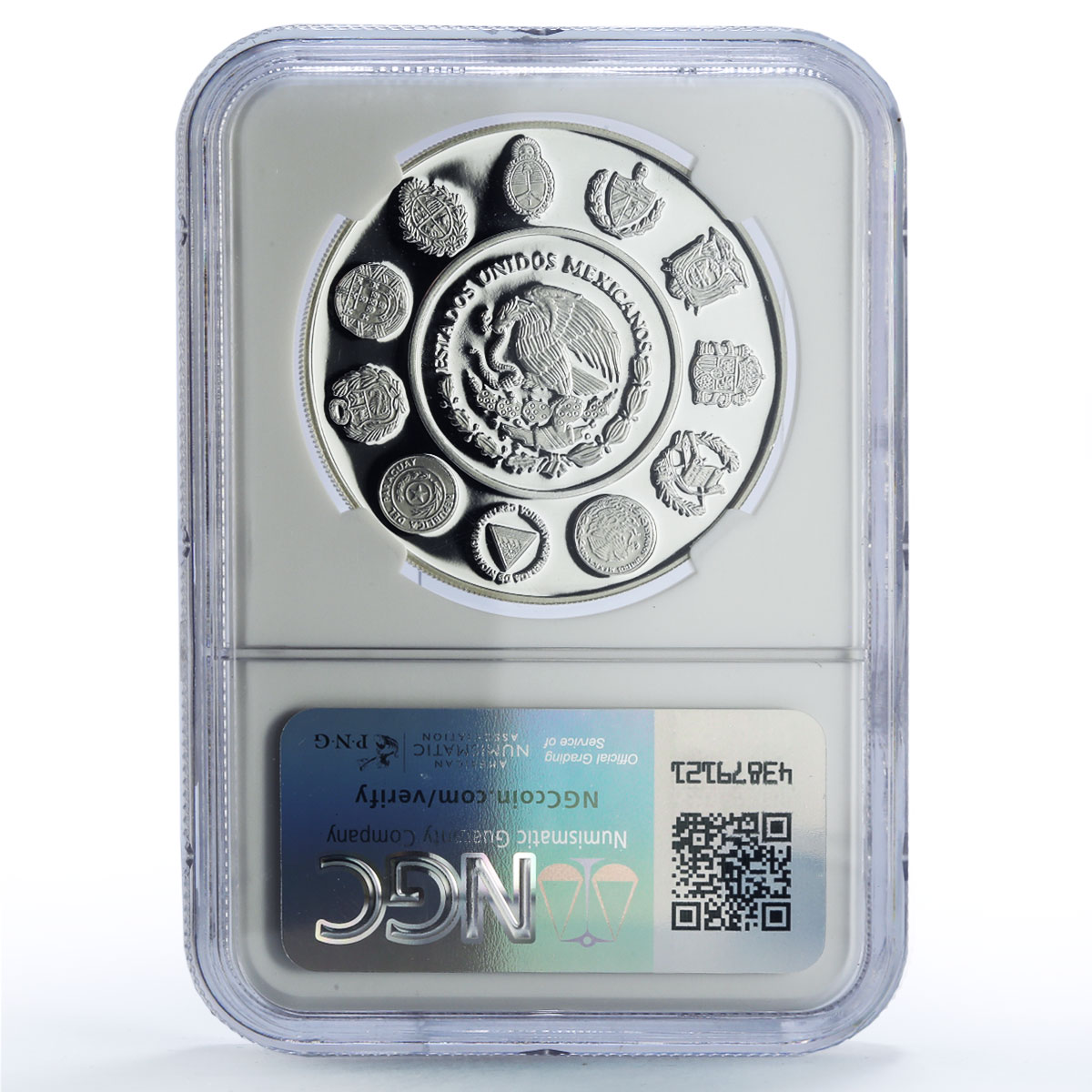 Mexico 5 pesos Paso Muerte Man Horse Ibero-American PF65 NGC silver coin 2000