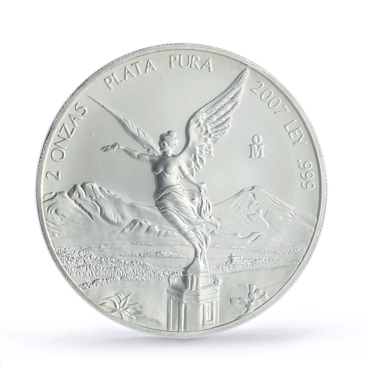 Mexico 2 onzas Libertad Angel of Independence MS67 NGC 2 oz silver coin 2007