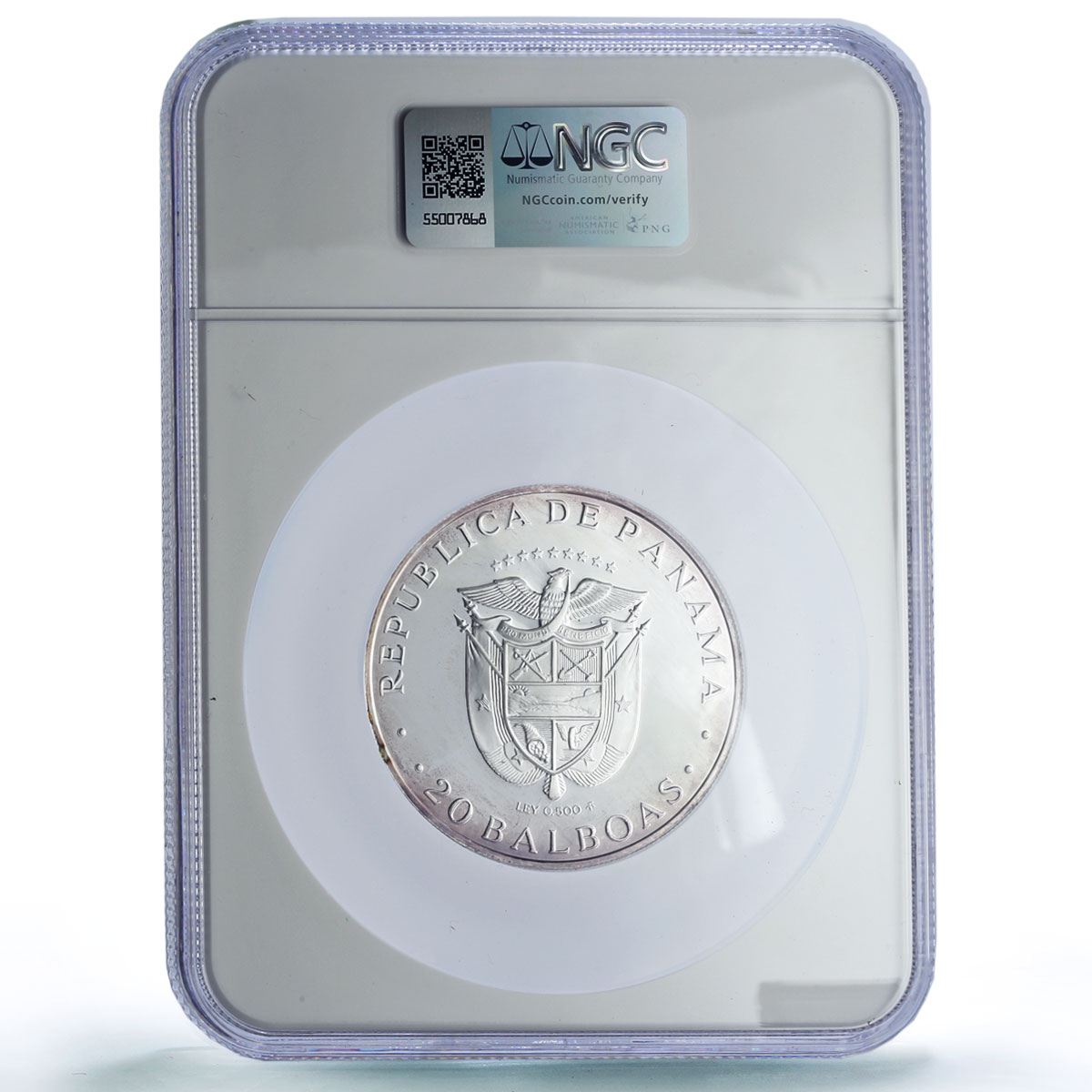 Panama 20 balboas Simon Bolivar 200th Birth Politics PF69 NGC silver coin 1983