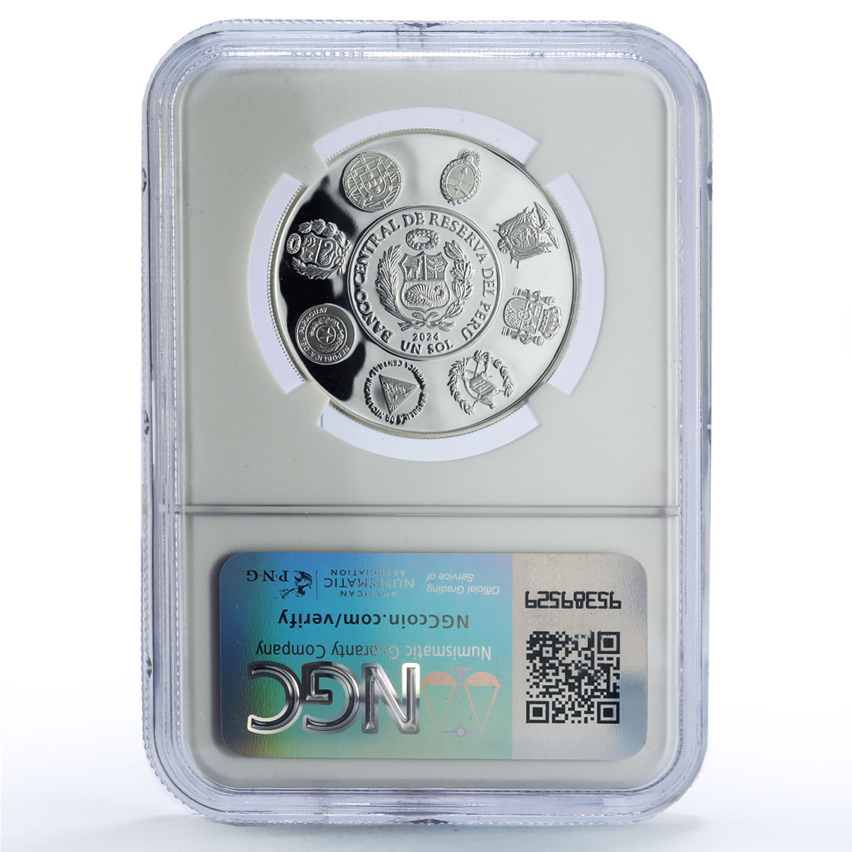 Peru 1 sol Lima City Capitals Ibero-American Colored PF68 NGC silver coin 2024