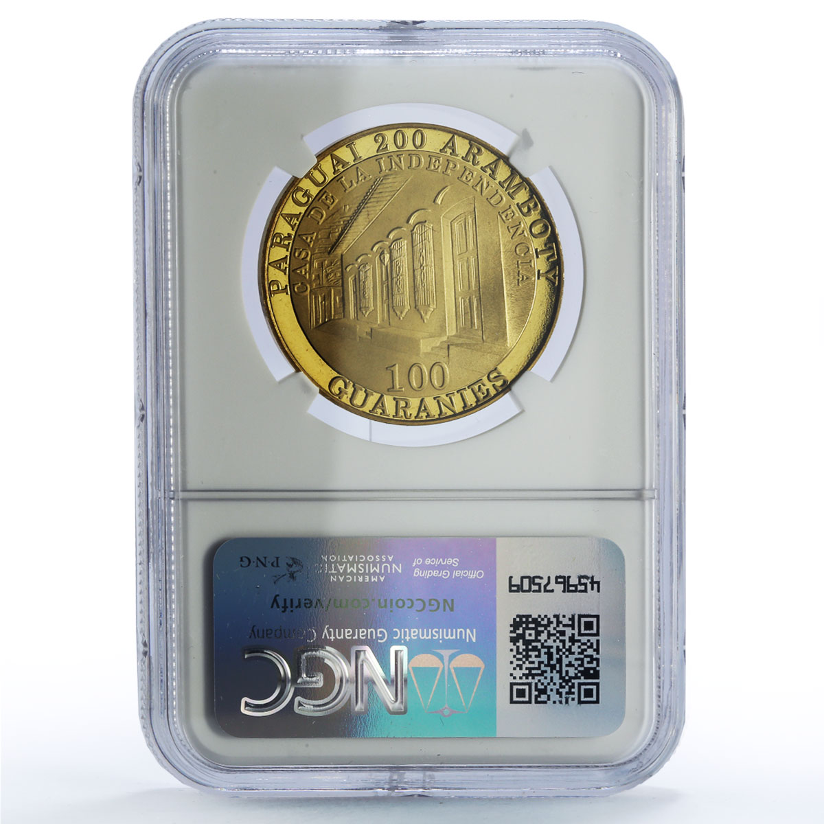 Paraguay 100 guarani Independence History Politics PF69 NGC CuAl coin 2011
