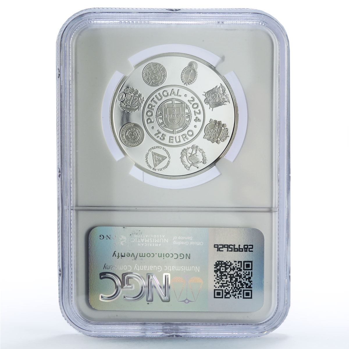 Portugal 7,5 euro Lisboa Capitals Ibero-American Color PF69 NGC silver coin 2024