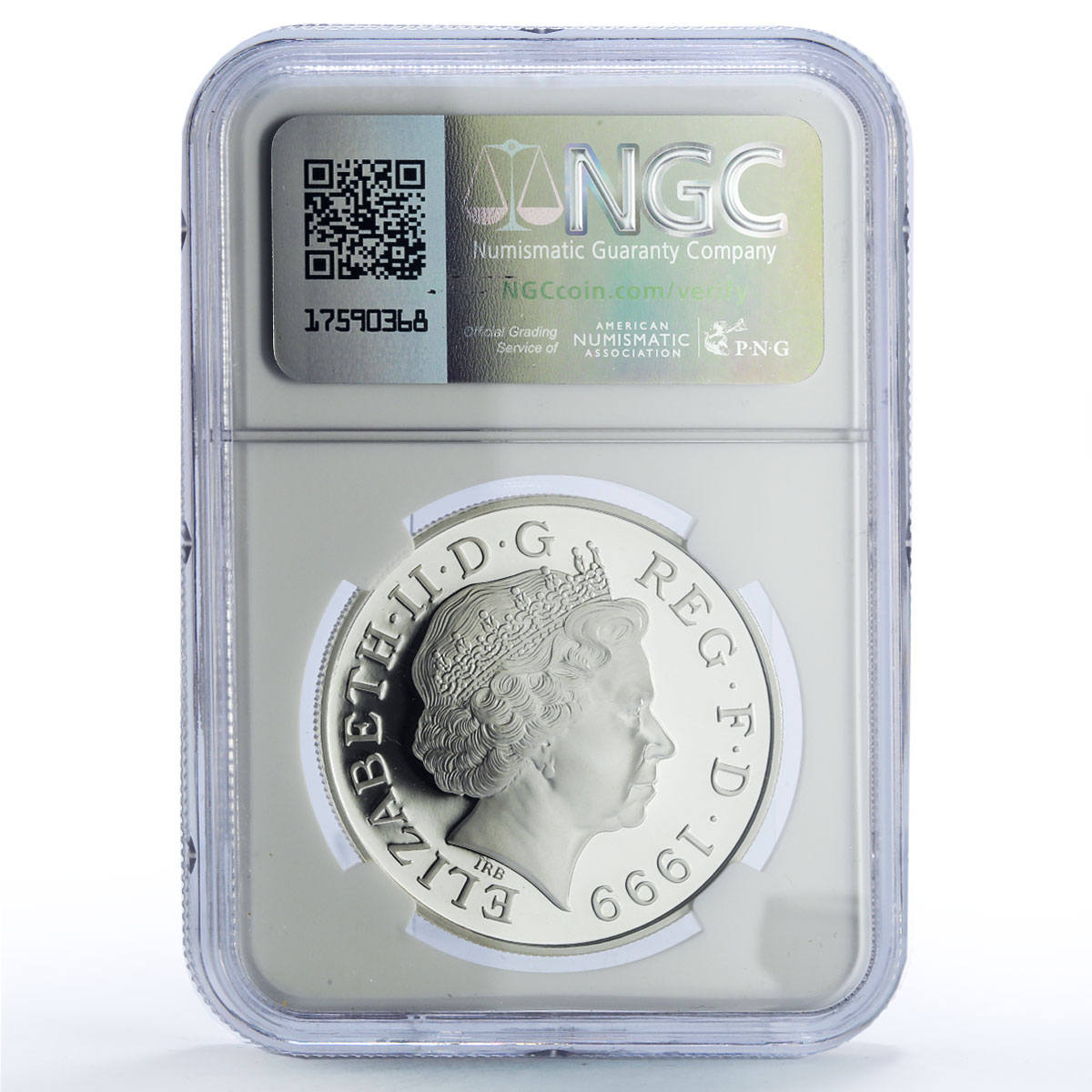 Great Britain 5 pounds Princess Diana History Politics PF68 NGC silver coin 1999