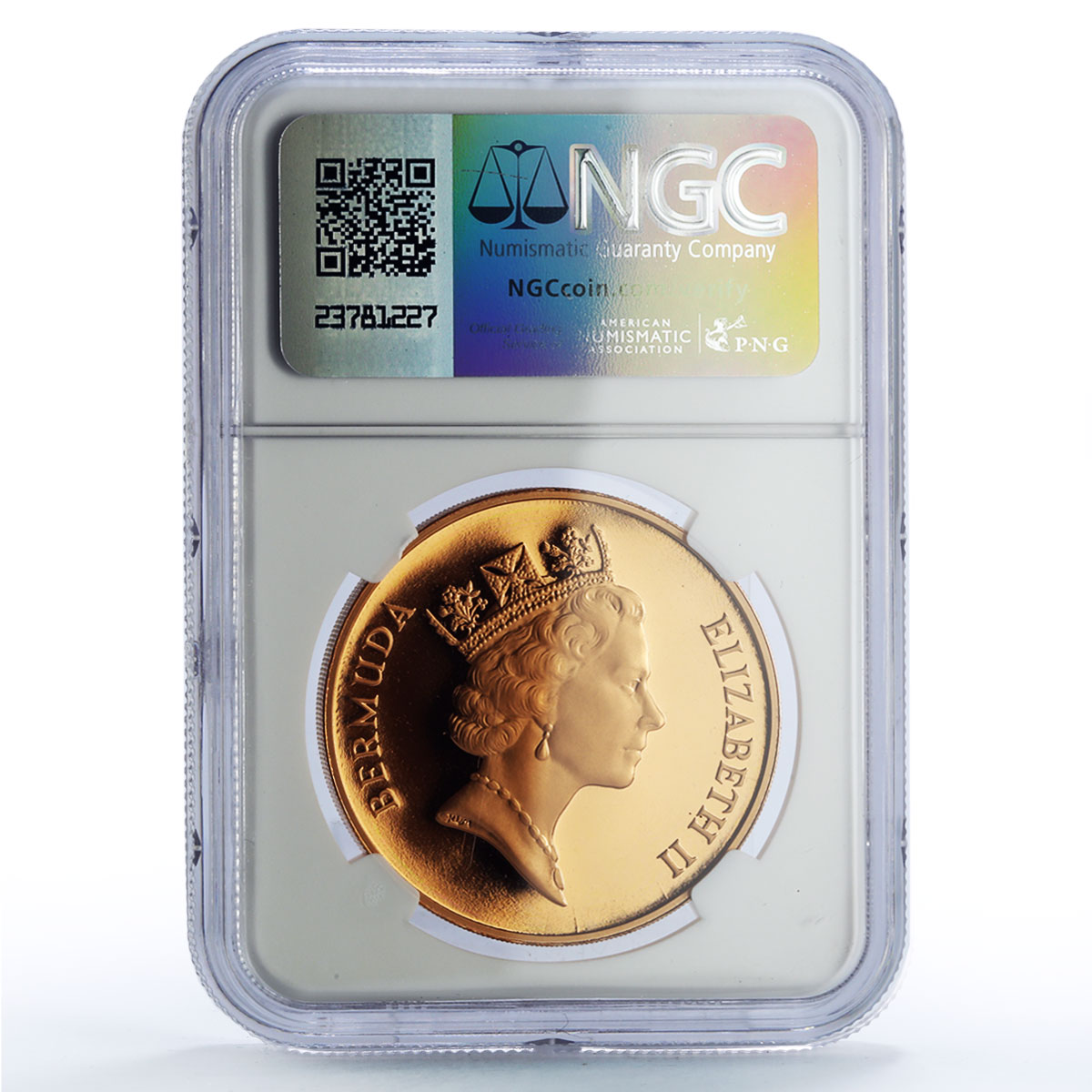 Bermuda 1 dollar Albertville Barcelona Olympic Games PF68 NGC bronze coin 1992