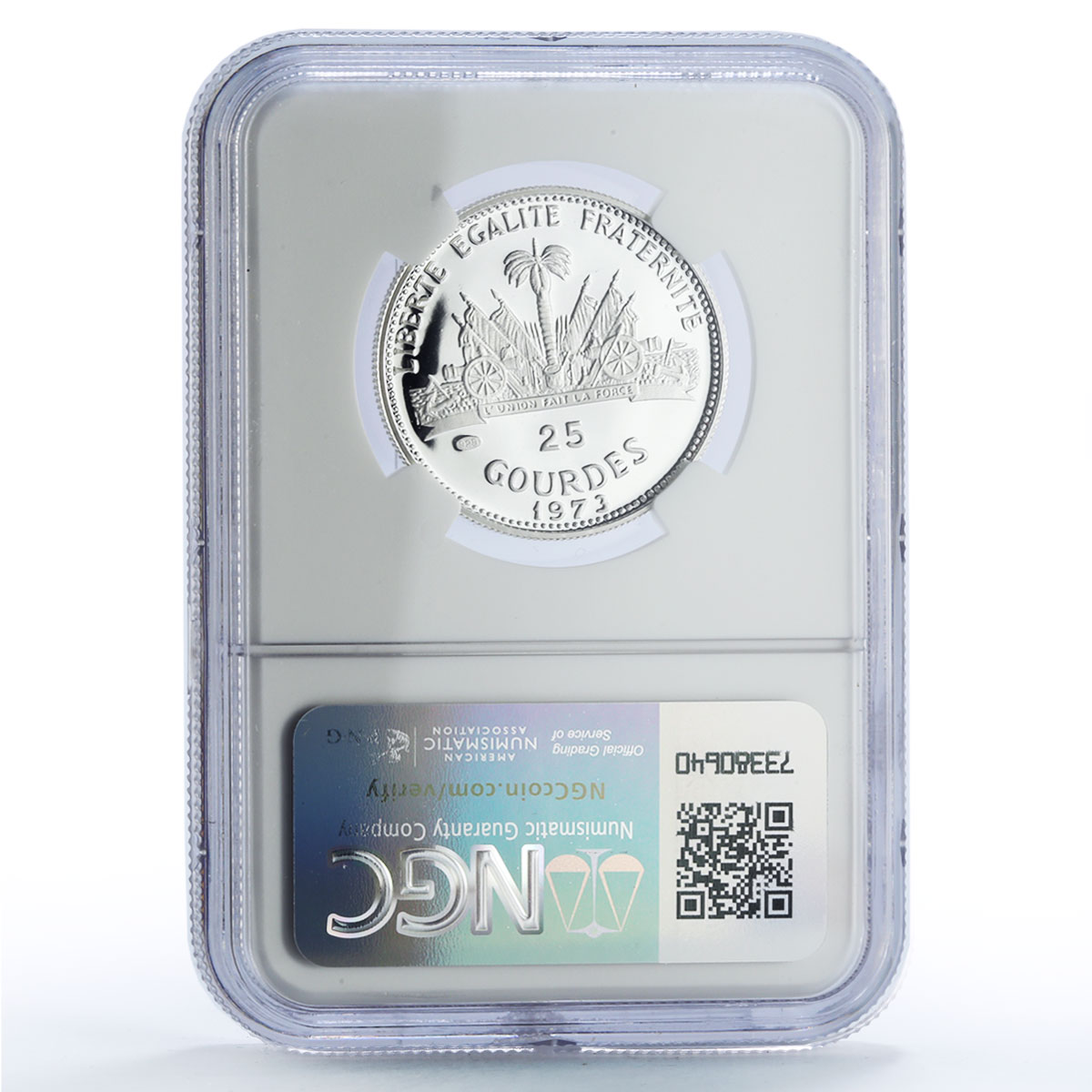 Haiti 25 gourdes Football World Cup in Germany Soccer PF69 NGC silver coin 1973