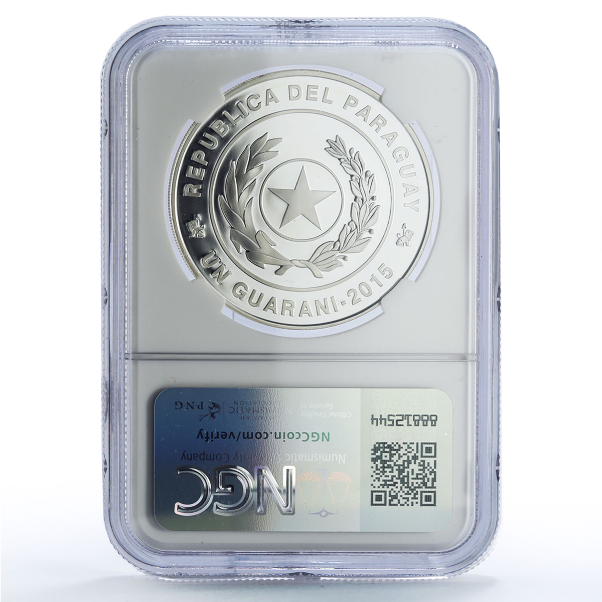Paraguay 1 guarani Rio Olympic Games Athletes Sports PF69 NGC silver coin 2015