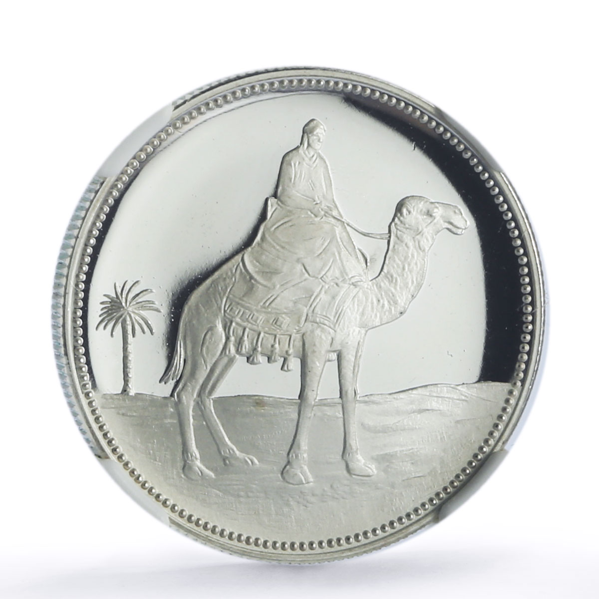 Yemen 1 rial Azzubairi Memorial Camel PF69 NGC silver coin 1969