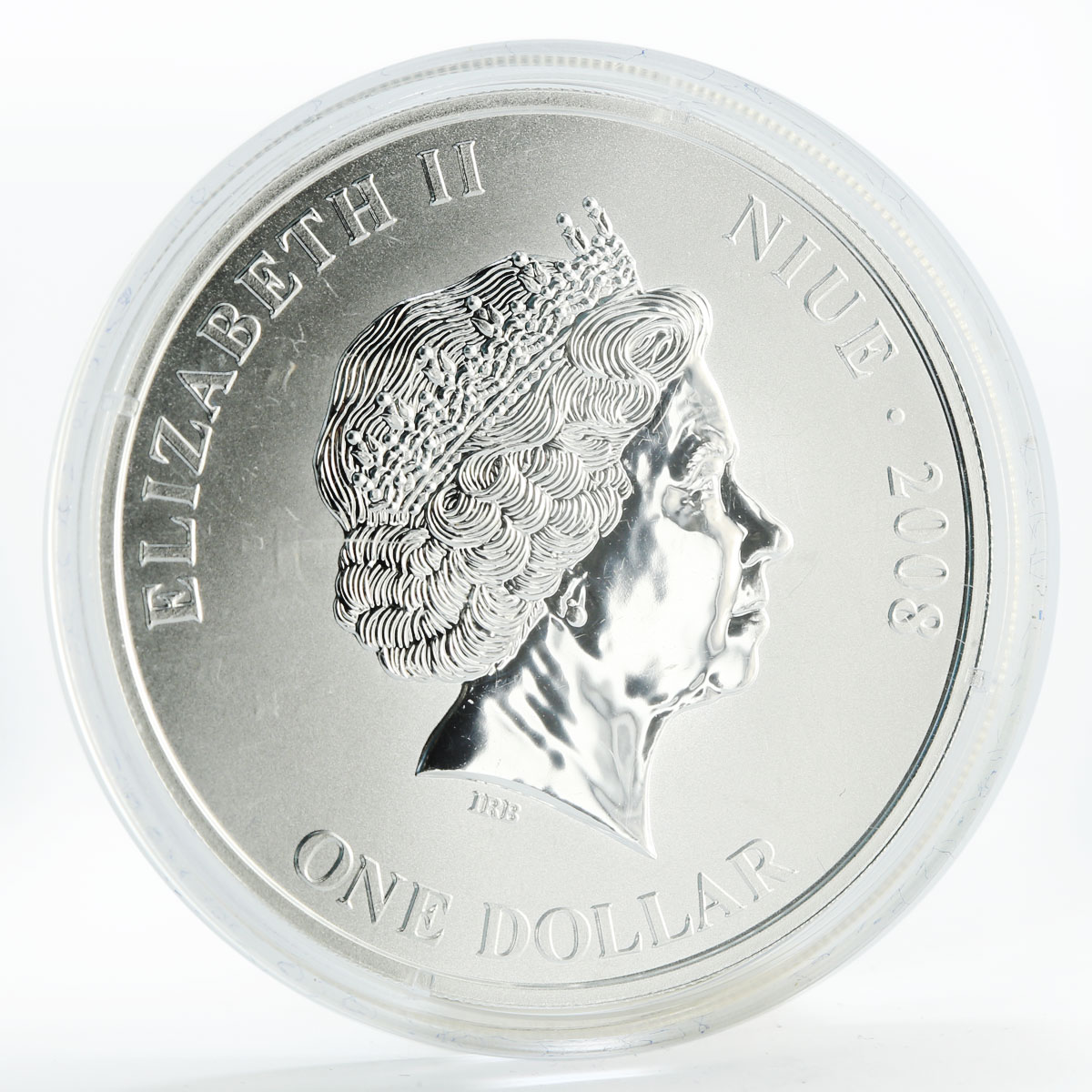 Niue 1 dollar Happy New Year Snowman silver coin 2008