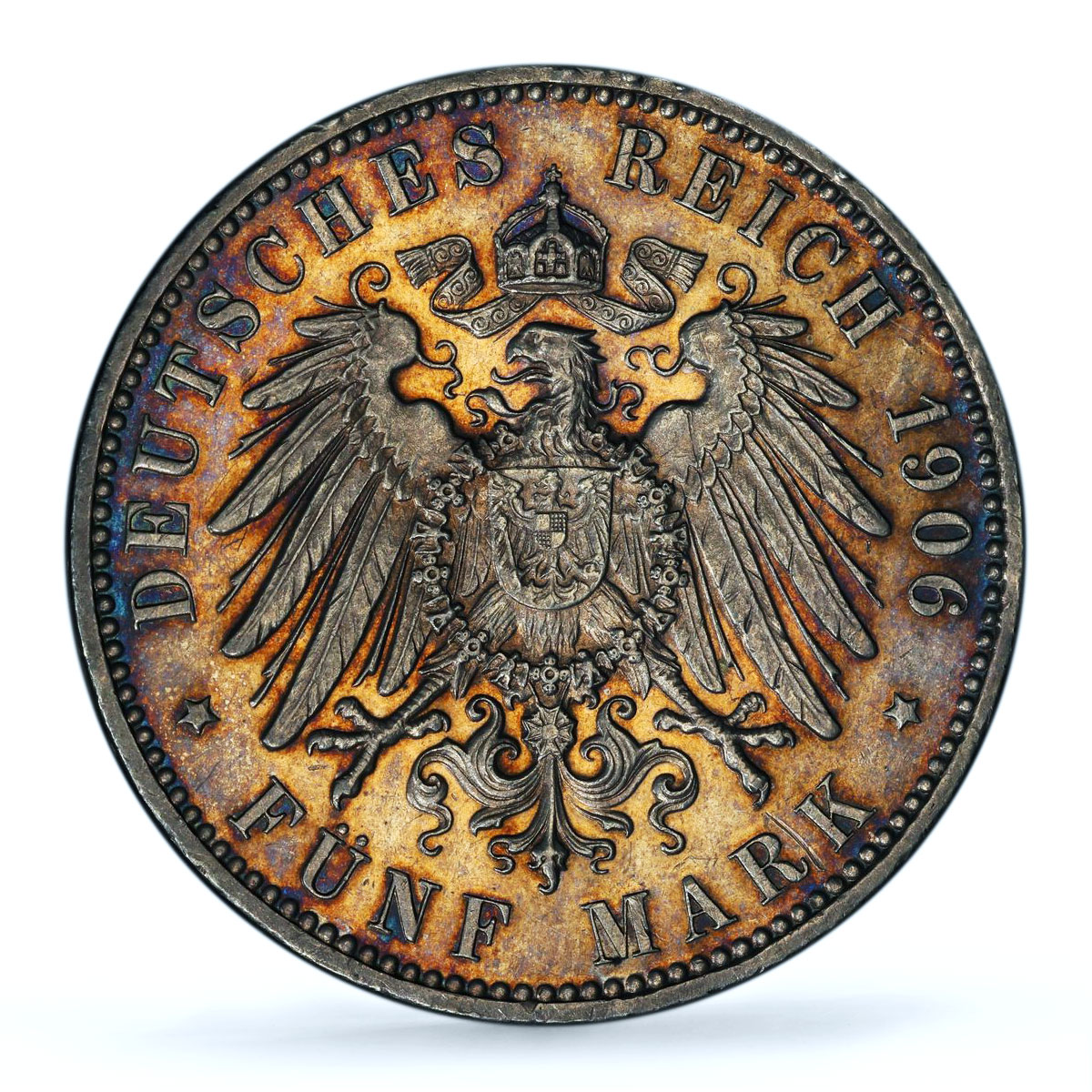 Germany Bremen 5 mark Hanseatic City Coinage KM-251 PR63 PCGS silver coin 1906
