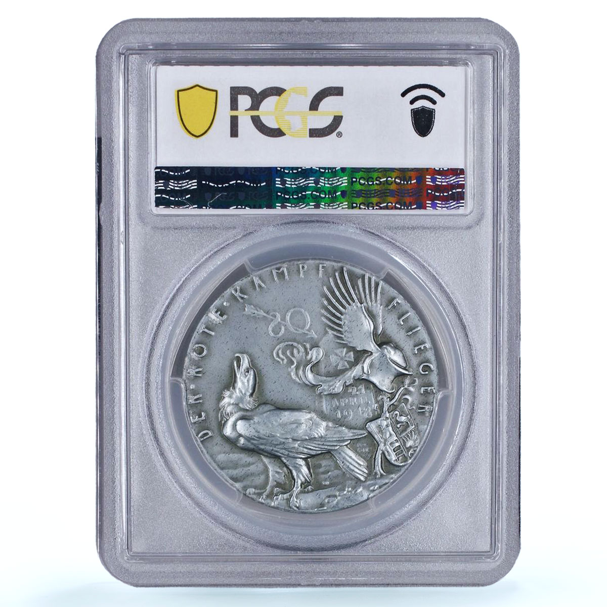 Germany Richthofen Red Baron Planes Aviation Matte SP642 PCGS silver medal 1918