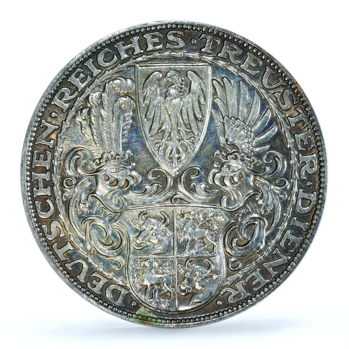Germany Weimar Hindenburg 5 Mark Token Politics X#1 SP62 PCGS silver medal 1927