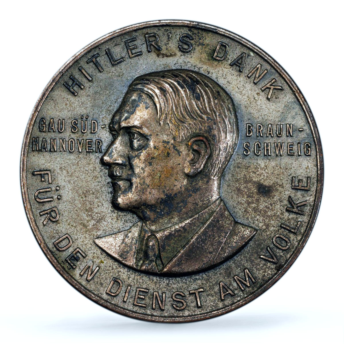 Germany Third Reich Hitler Gau South Hanover SP62 PCGS silvered AE medal 1934