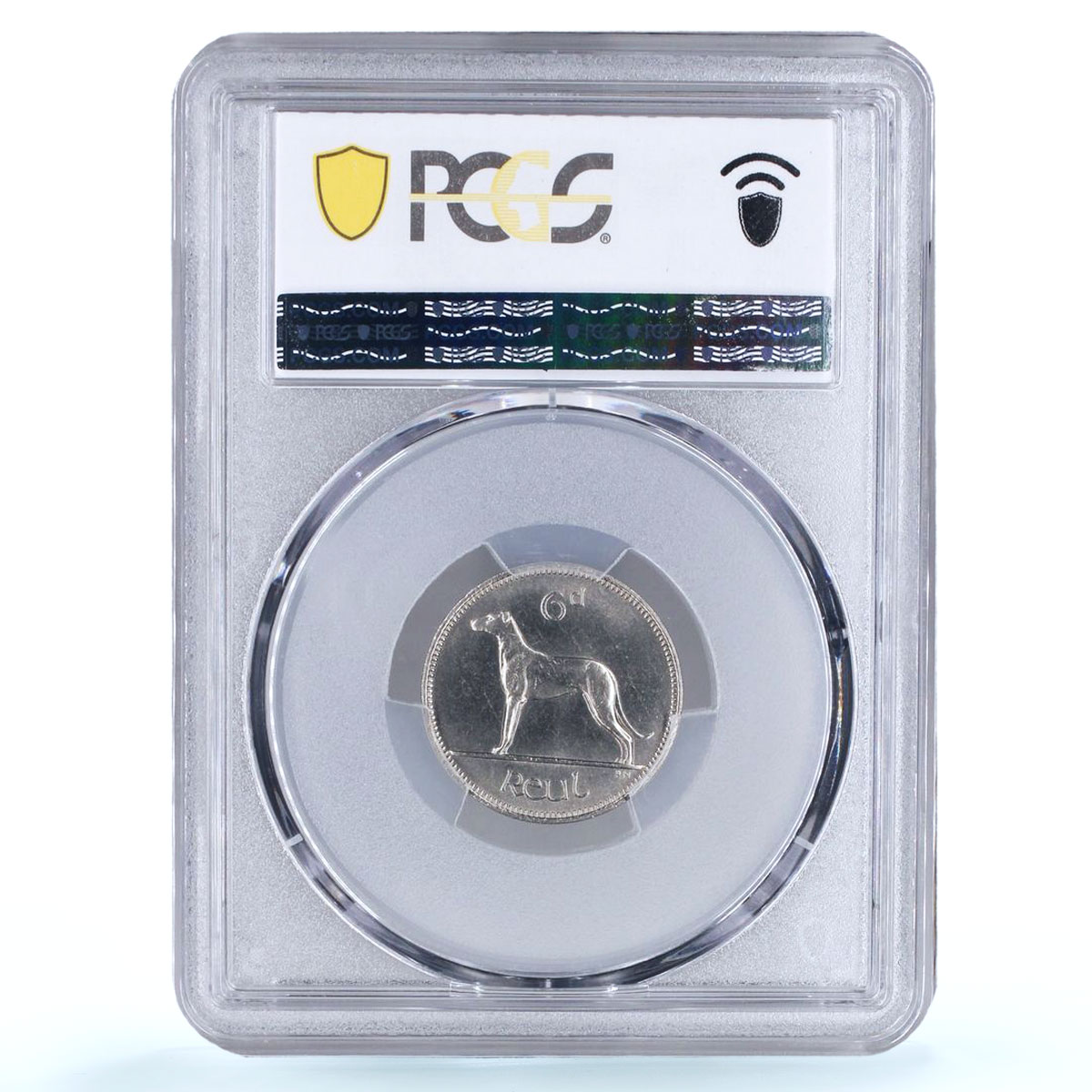 Ireland 6 pence pingine Free State Coinage Dog PR67 PCGS nickel coin 1928