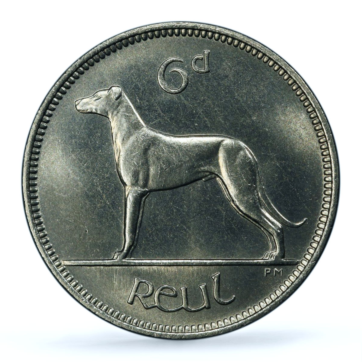 Ireland 6 pence pingine Free State Coinage Dog PR67 PCGS nickel coin 1928