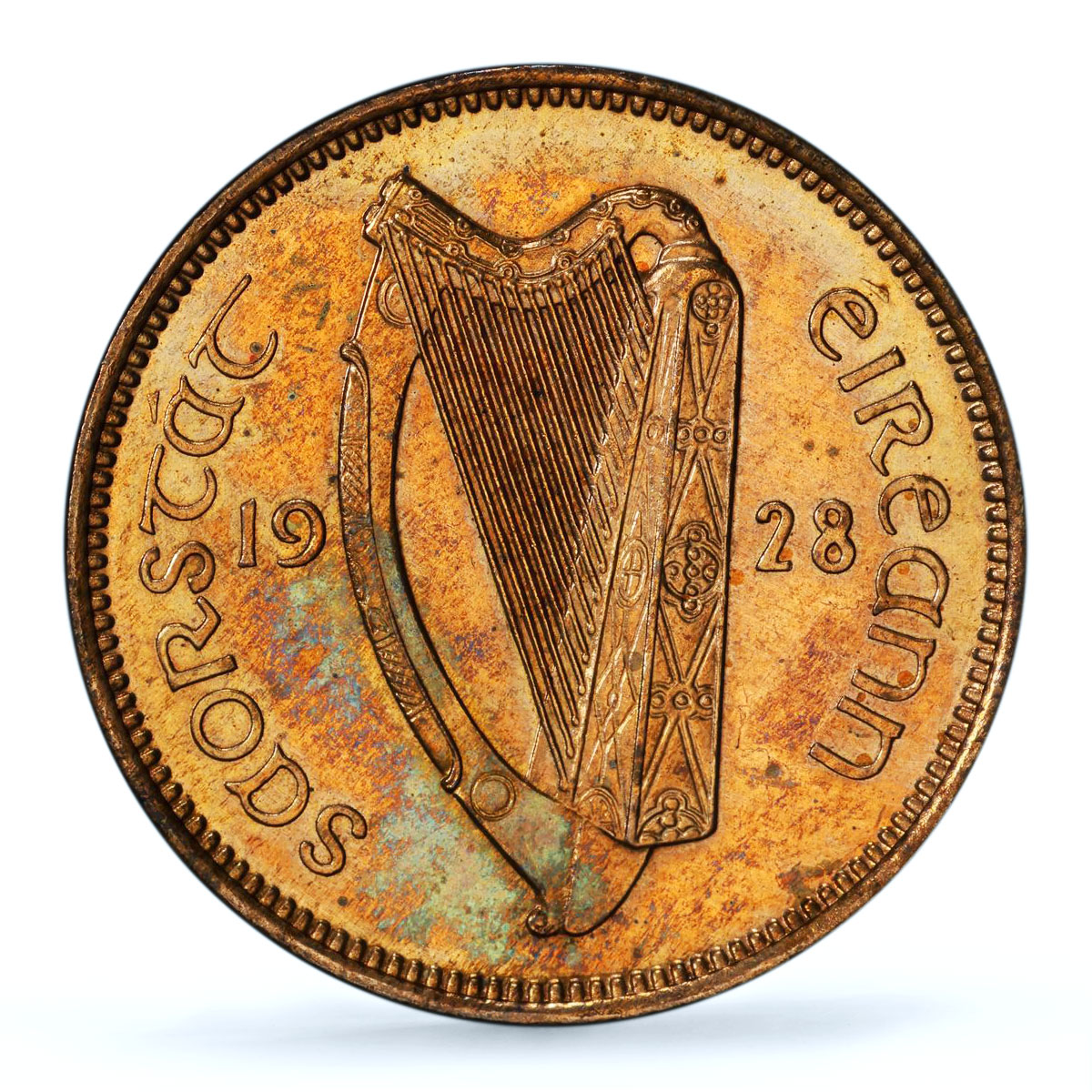 Ireland 1/4 farthing phingin Free State Coinage Bird PR65 PCGS bronze coin 1928