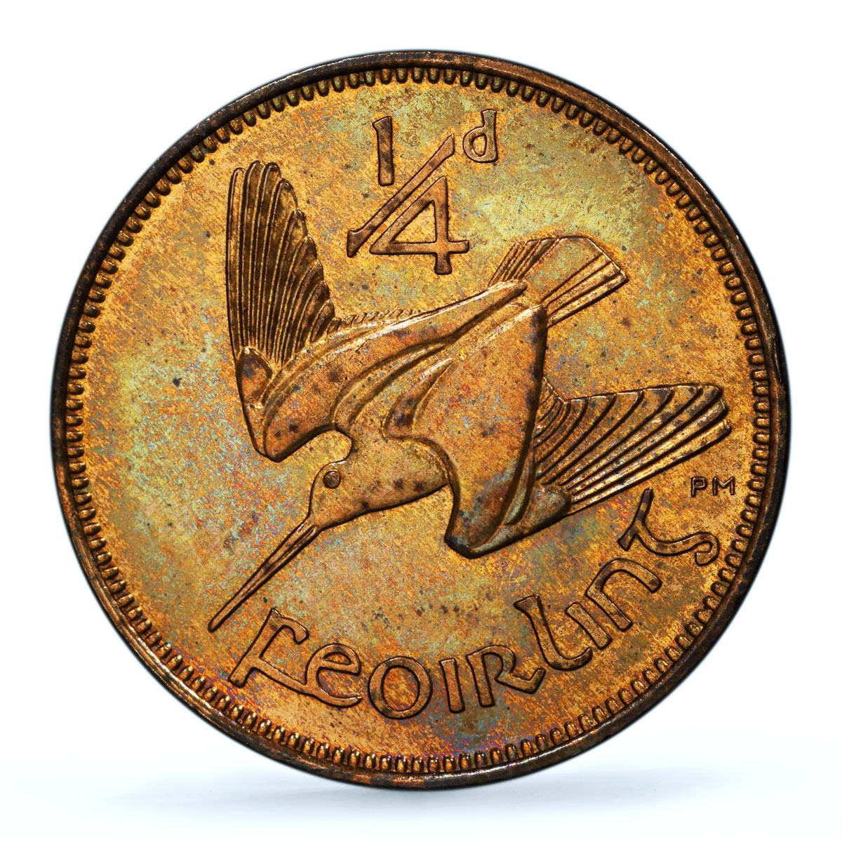 Ireland 1/4 farthing phingin Free State Coinage Bird PR65 PCGS bronze coin 1928