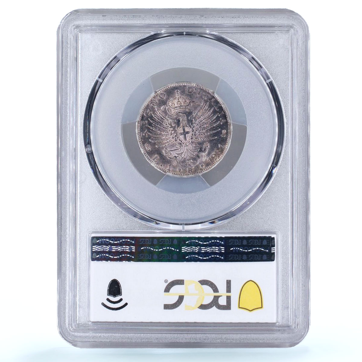 Italy 1 lira King Victor Emmanuel III Coinage KM-32 MS62 PCGS silver coin 1901