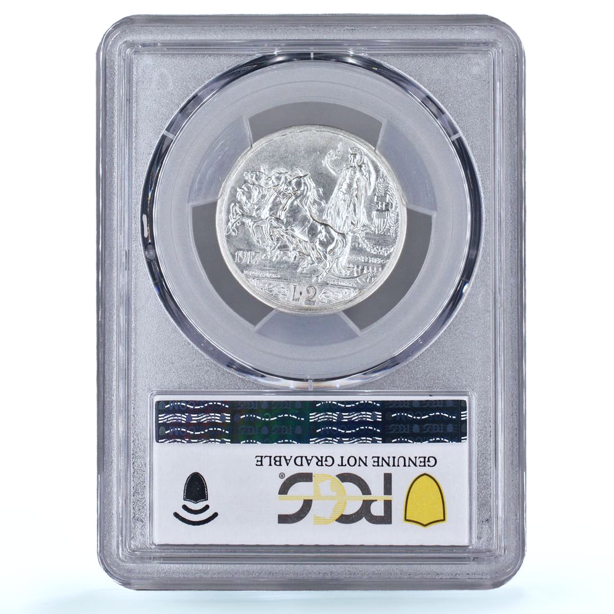 Italy 2 lire King Victor Emmanuel III Coinage KM-55 UNC PCGS silver coin 1917