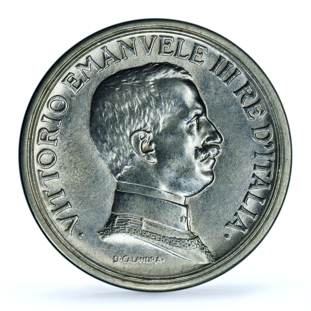 Italy 2 lire King Victor Emmanuel III Coinage KM-55 UNC PCGS silver coin 1917