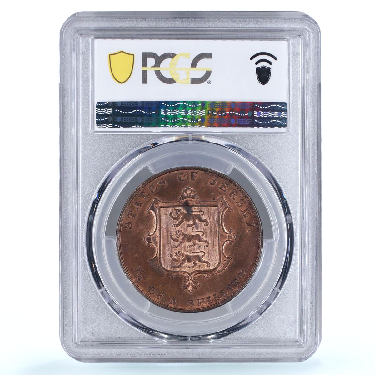 Jersey 1/13 shilling Queen Victoria Coinage KM-3 MS64 PCGS copper coin 1844