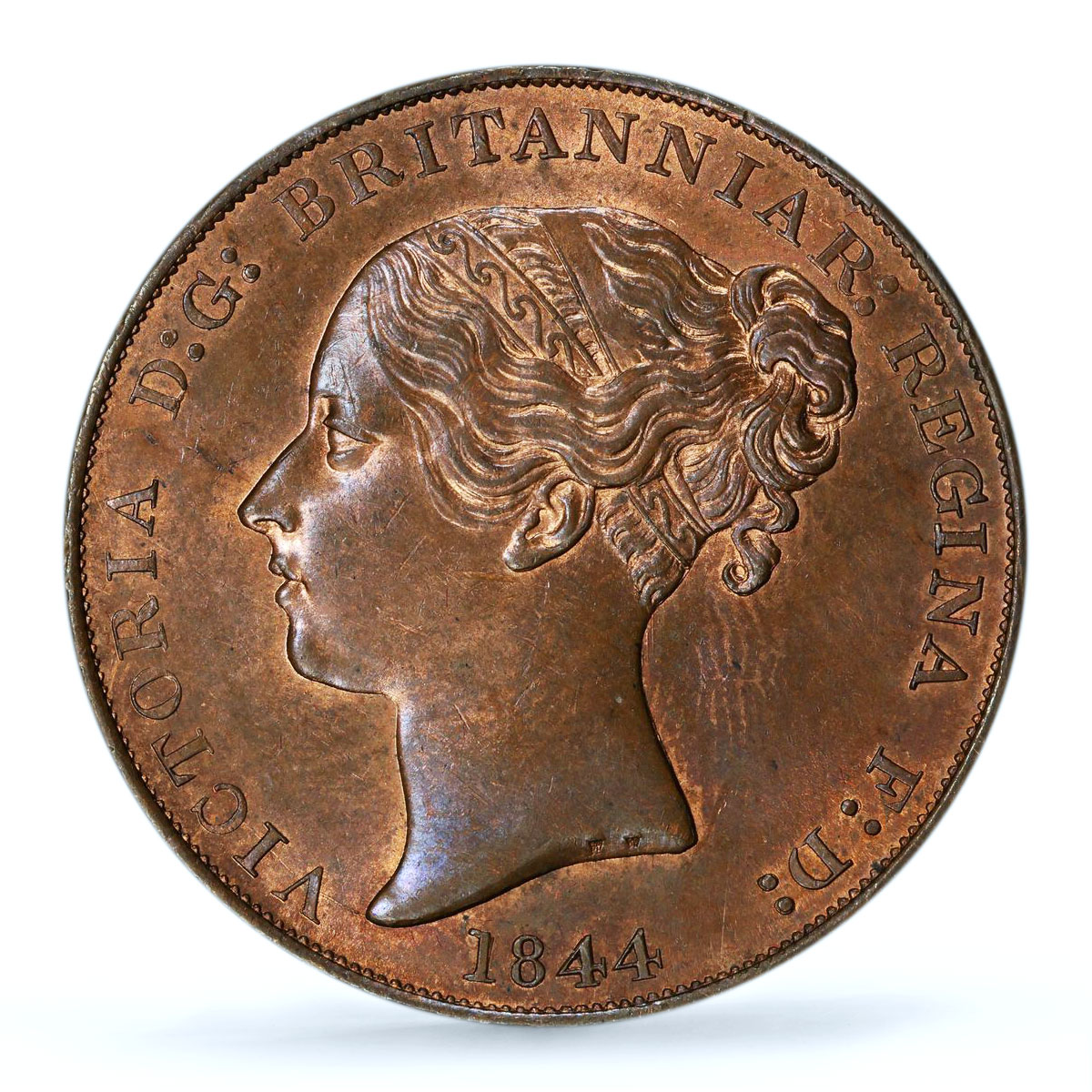 Jersey 1/13 shilling Queen Victoria Coinage KM-3 MS64 PCGS copper coin 1844