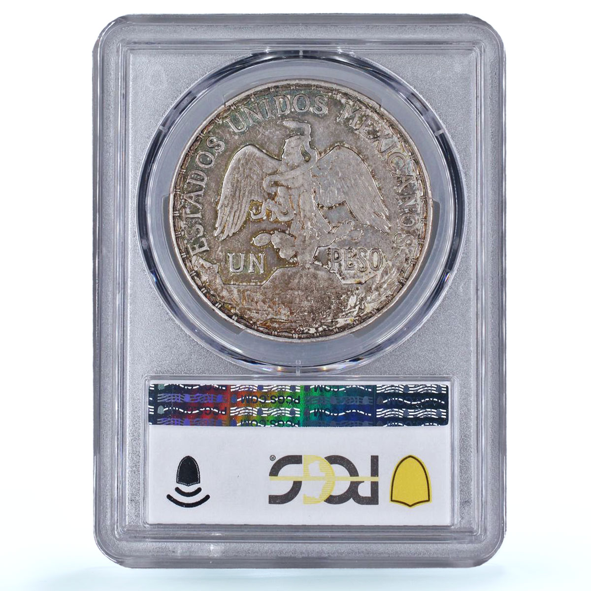 Mexico 1 peso Caballito Grito Dolores Independence AU55 PCGS silver coin 1910