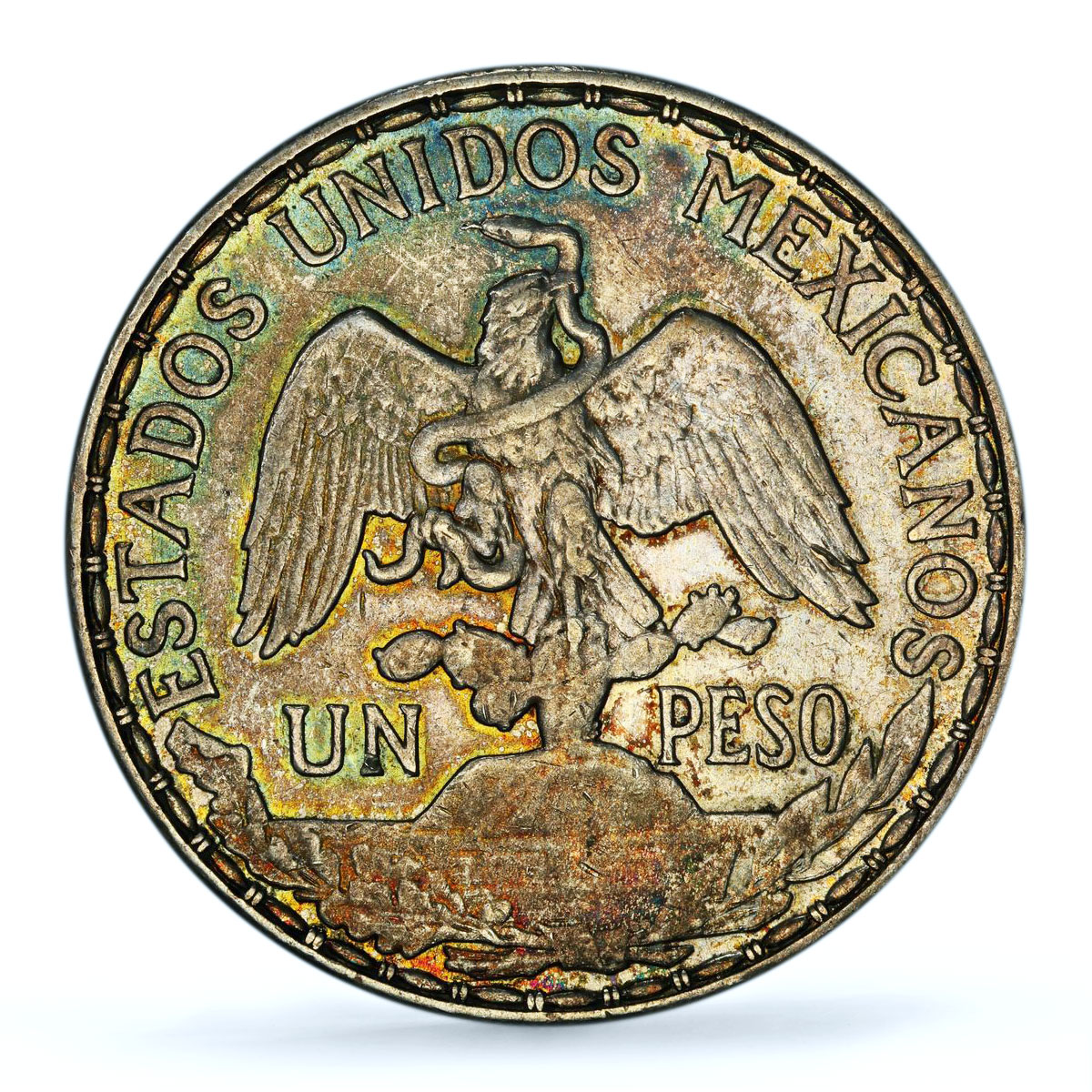 Mexico 1 peso Caballito Grito Dolores Independence AU55 PCGS silver coin 1910