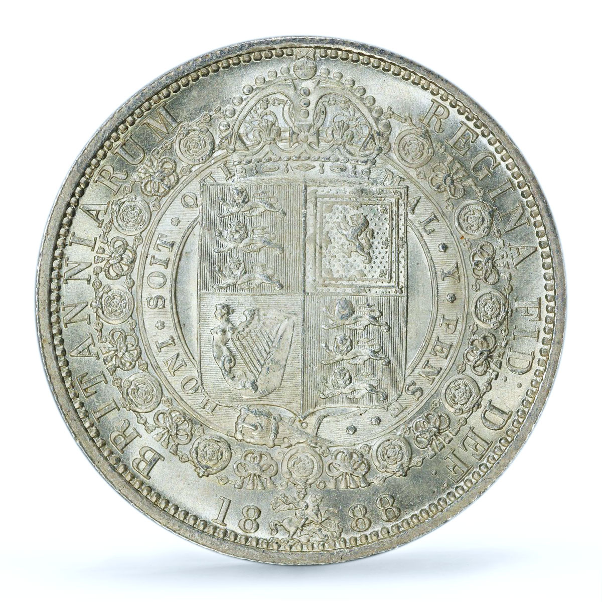 Great Britain 1/2 crown Queen Victoria Coinage KM-764 MS64 PCGS silver coin 1888