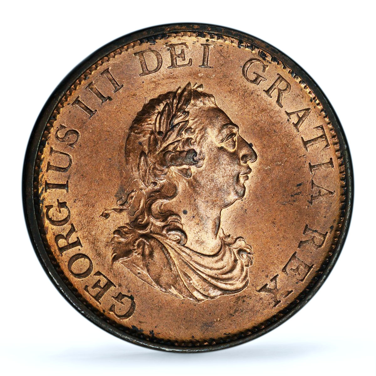 Great Britain 1/2 penny George III Coinage KM-647 MS64 PCGS copper coin 1799