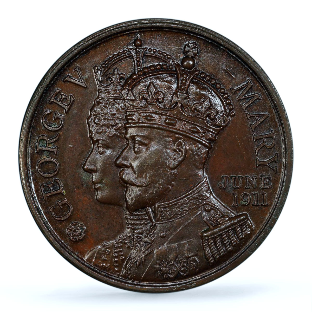 Great Britain King George V Mary Bridewell Hospital SP63 PCGS copper medal 1911