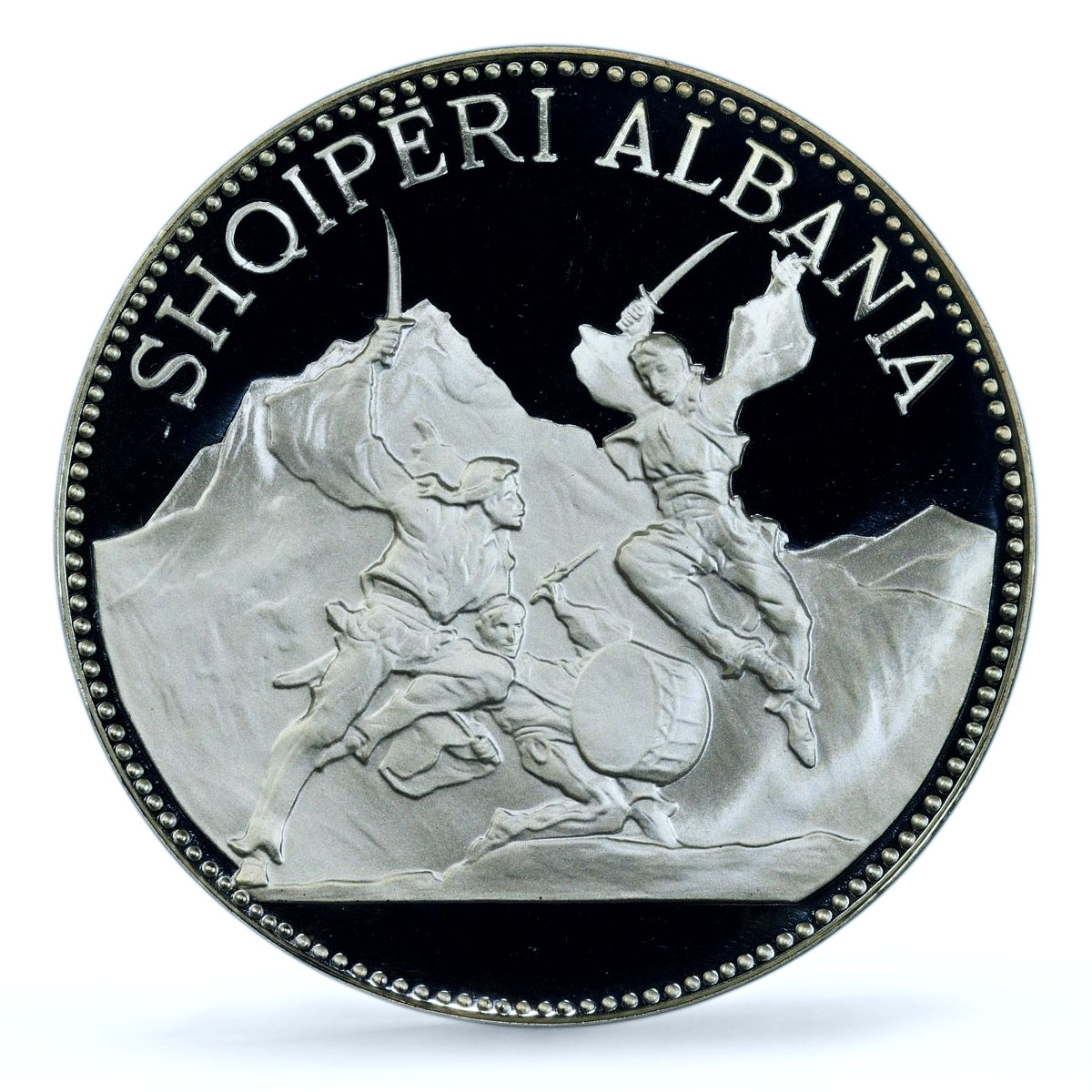 Albania 25 leke Skanderbeg Victory Sword Dancers PR68 PCGS silver coin 1970