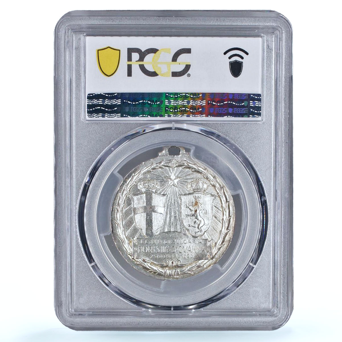 Bulgaria Boris III Giovanna Savoia Wedding History MS63 PCGS silver medal 1930