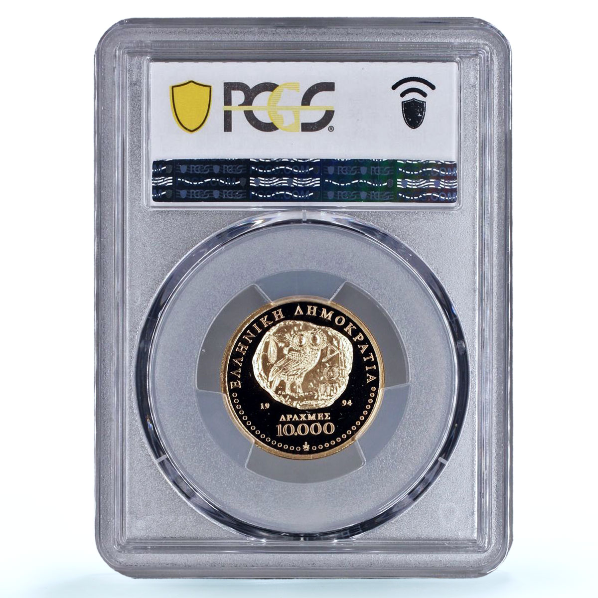 Greece 10000 drachmes Volleyball Athena Owl Bird Sports PR69 PCGS gold coin 1994