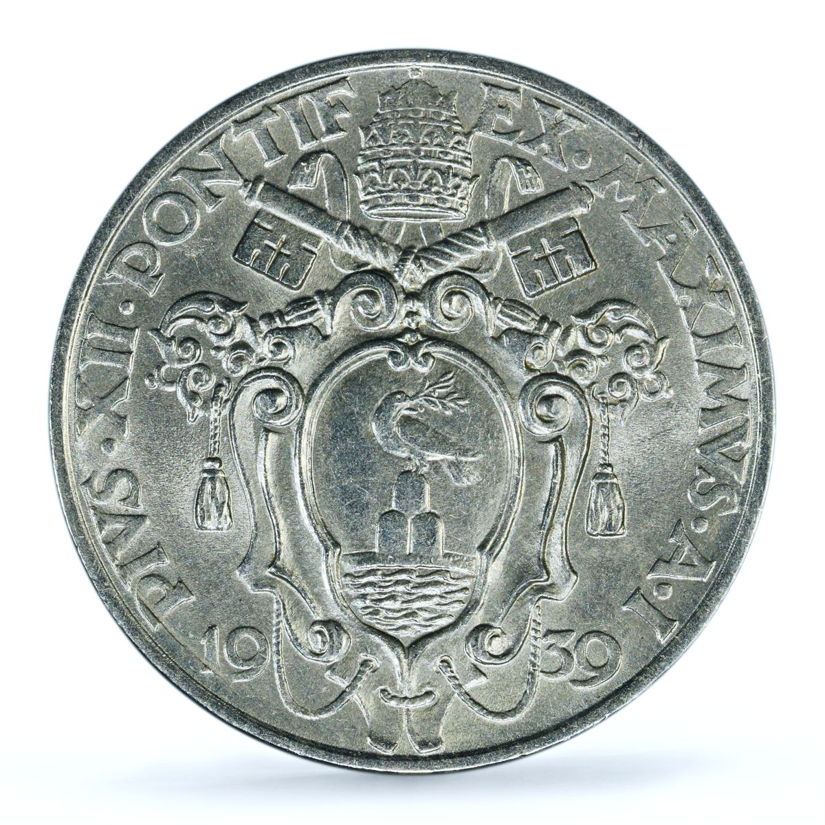 Italy Vatican 20 centesimi Pope Pius XII Saint Paul MS65 PCGS nickel coin 1939