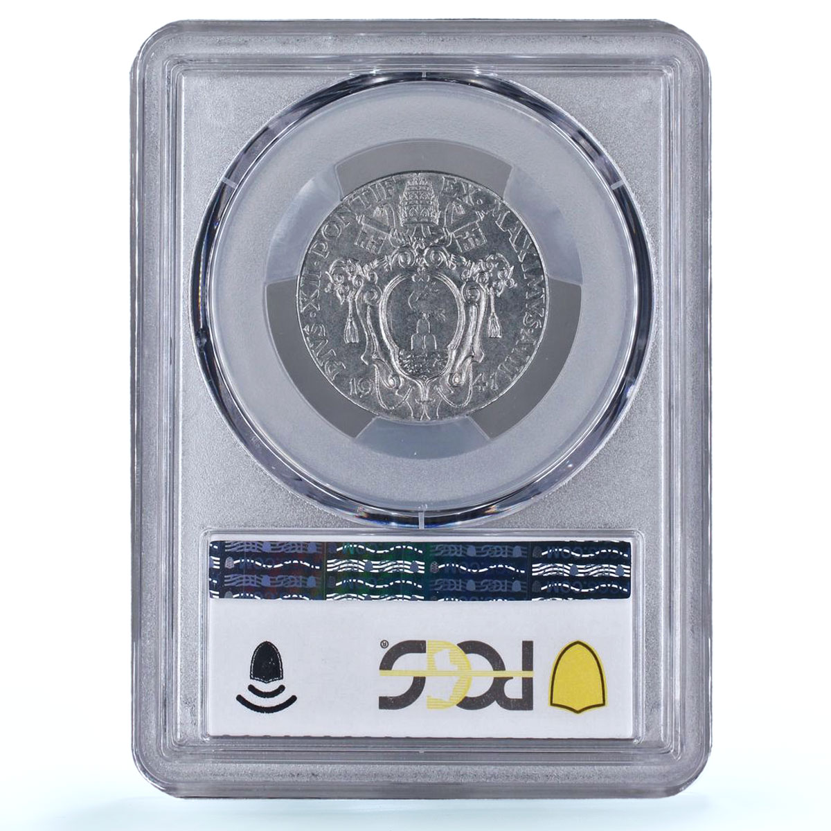 Italy Vatican 1 lire Pope Pius XII Virgin Mary MS65 PCGS NiSteel coin 1941