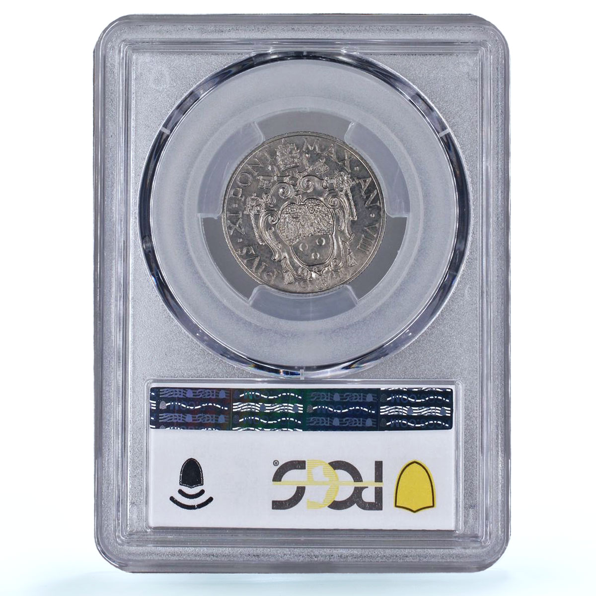 Italy Vatican 50 centesimi Pope Pius XI Archangel Michael MS66 PCGS Ni coin 1929