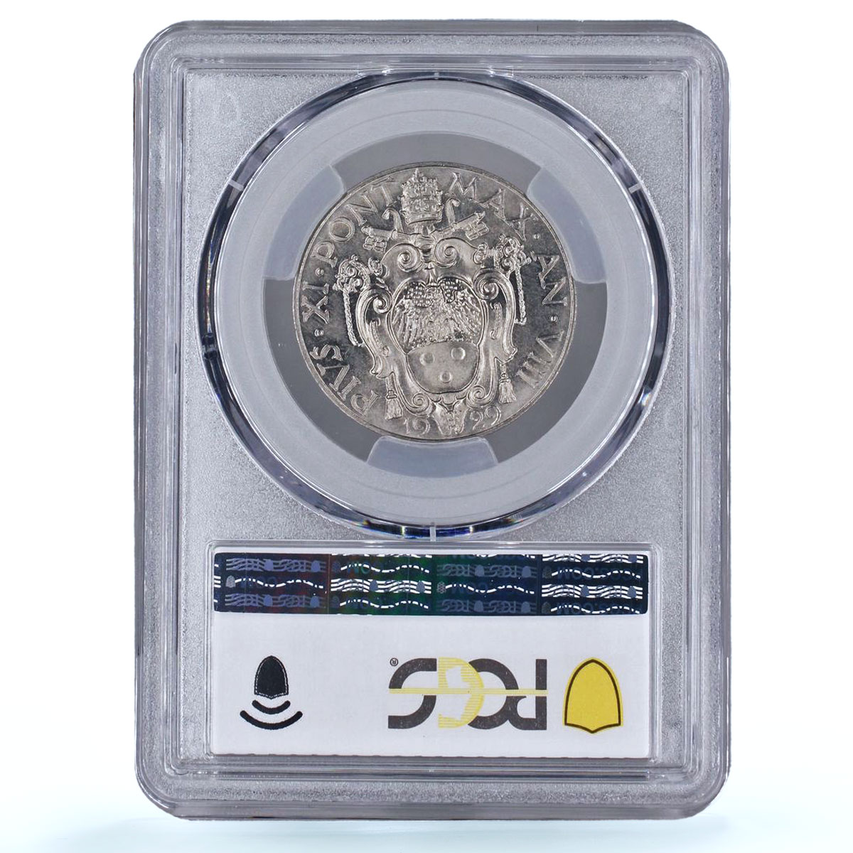 Italy Vatican 2 lire Pope Pius XI Standing Figure MS66 PCGS nickel coin 1929