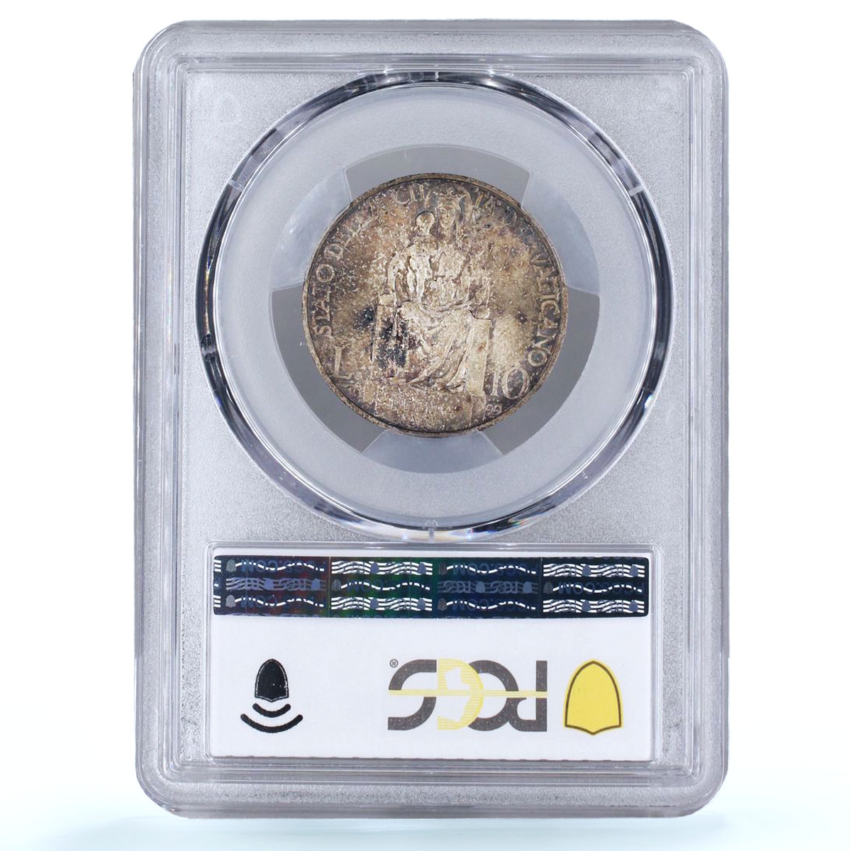 Italy Vatican 10 lire Pope Pius XI Madonna Jesus Baby MS65 PCGS silver coin 1929